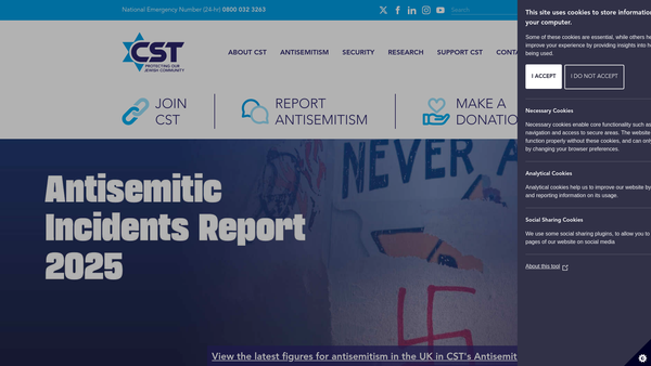 Screenshot of the Community Security Trust website