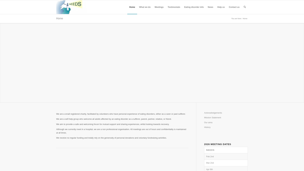 Screenshot of the North East Eating Disorders Support (Scotland) website