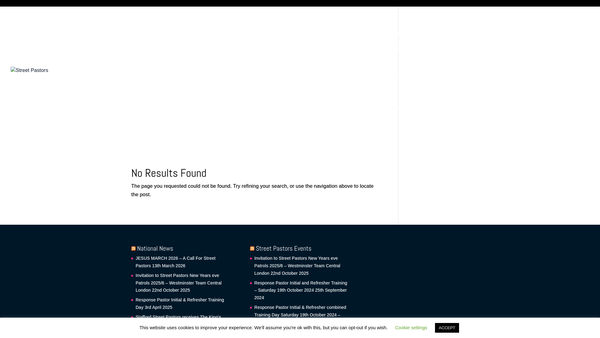 Screenshot of the Moray Street and School Pastors website
