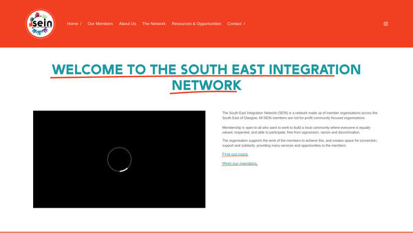Screenshot of the South East Integration Network website
