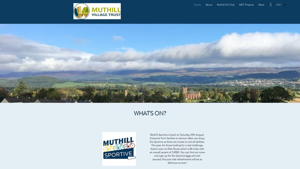 Screenshot of the Muthill Village Trust website