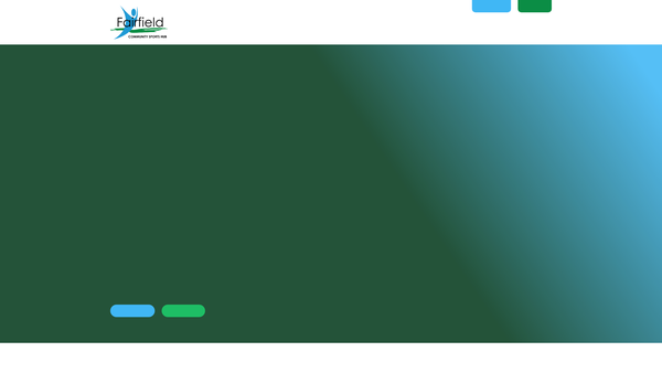 Screenshot of the Fairfield Community Sports Hub website
