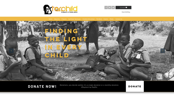 Screenshot of the Starchild website
