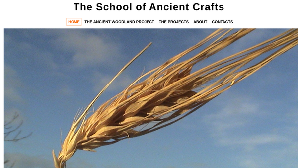 Screenshot of the The School of Ancient Crafts website