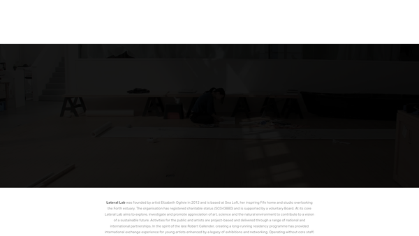 Screenshot of the Lateral Lab website