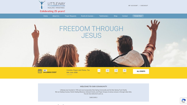 Screenshot of the New Spring Trust website