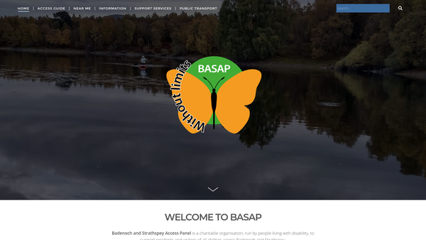 Screenshot of the Badenoch and Strathspey Access Panel website