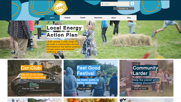 Screenshot of the Local Energy Action Plan (LEAP) SCIO website