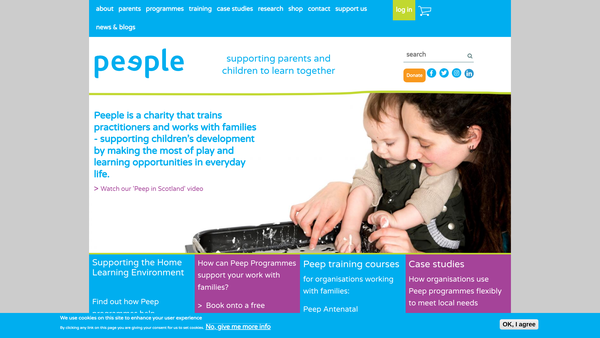 Screenshot of the Peeple website