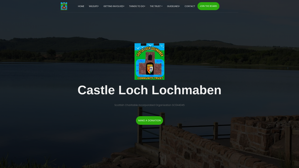 Screenshot of the Castle Loch Lochmaben Community Trust website