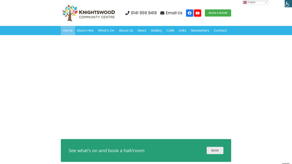 Screenshot of the Knightswood Community SCIO website