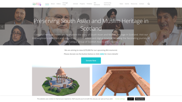 Screenshot of the Colourful Heritage Limited website