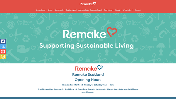 Screenshot of the Remake Scotland website