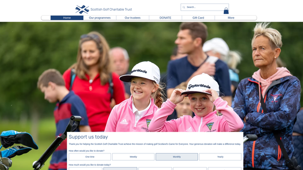 Screenshot of the Scottish Golf Charitable Trust Limited website