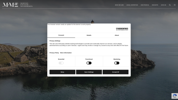 Screenshot of the The Lewis-Sheila Ritchie Trust website