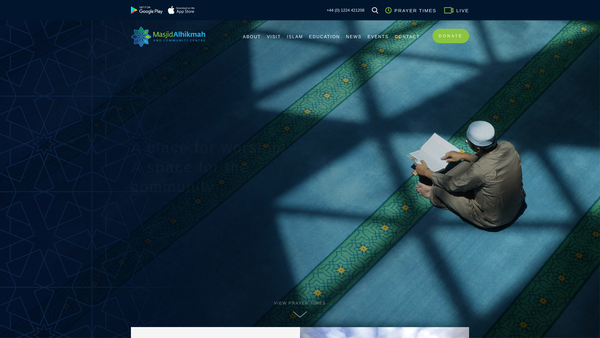 Screenshot of the Alhikmah Foundation SCIO website