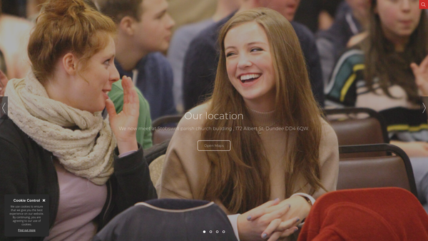 Screenshot of the Grace Church Dundee website