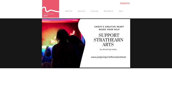Screenshot of the Strathearn ArtSpace SCIO website
