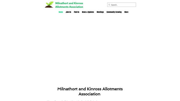 Screenshot of the Milnathort and Kinross Allotment Association website