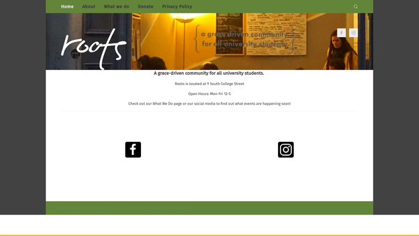 Screenshot of the Roots:Globalscope Edinburgh website