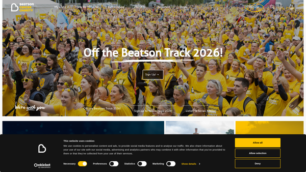 Screenshot of the Beatson Cancer Charity website