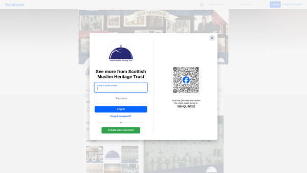 Screenshot of the Scottish Muslim Heritage Trust website