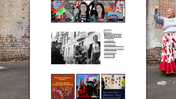 Screenshot of the Romano Lav website