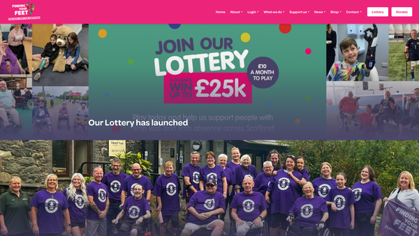 Screenshot of the Finding Your Feet website