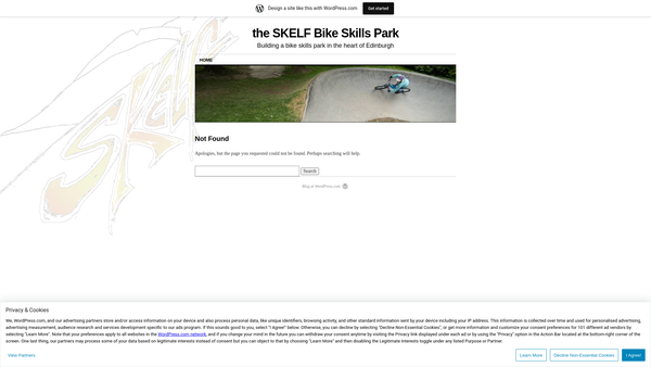 Screenshot of the Braidwood Bikepark Group website
