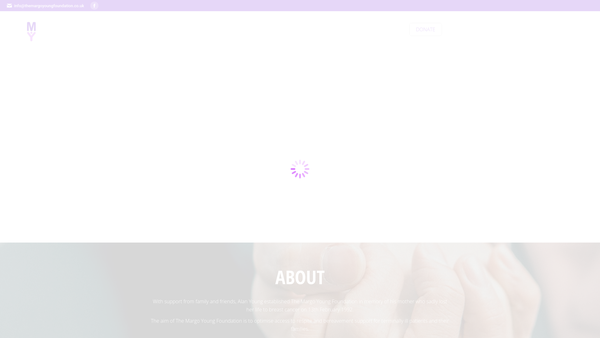 Screenshot of the The Margo Young Foundation website