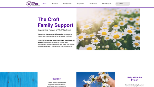 Screenshot of the The Croft (Visitors' Support and Advice Centre, HMP Barlinnie) SCIO website