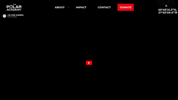 Screenshot of the The Polar Academy website
