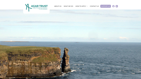 Screenshot of the The Agar Trust website