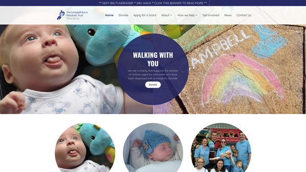 Screenshot of the The Campbell Burns Metabolic Trust website