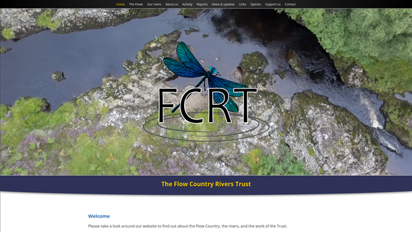 Screenshot of the Flow Country Rivers Trust website