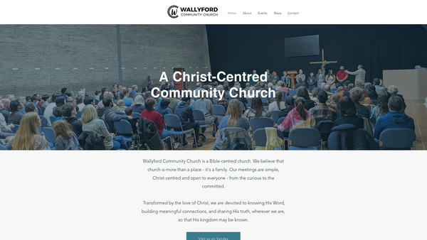 Screenshot of the The Livingroom Church website