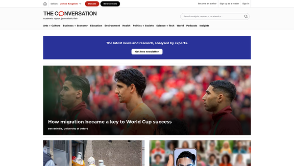 Screenshot of the The Conversation Trust (UK) Limited website