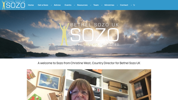 Screenshot of the Bethel Sozo UK website