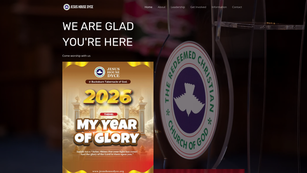 Screenshot of the RCCG Jesus House Dyce website