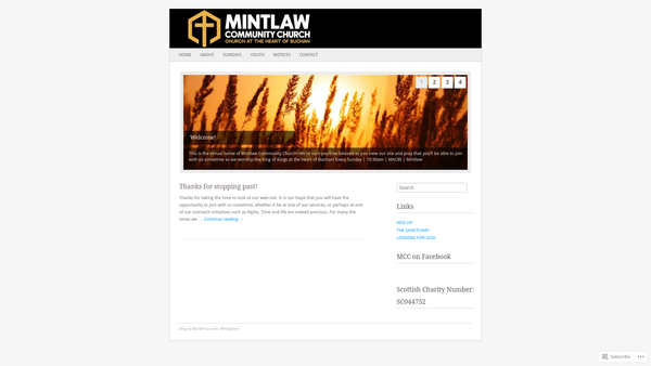 Screenshot of the Mintlaw Community Church website