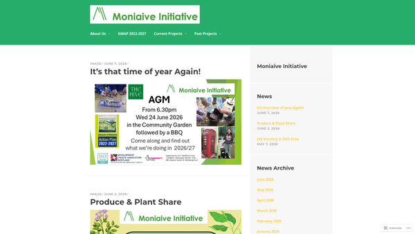 Screenshot of the Moniaive Initiative (SCIO) website