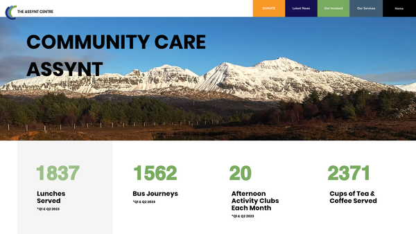Screenshot of the Community Care Assynt Ltd website