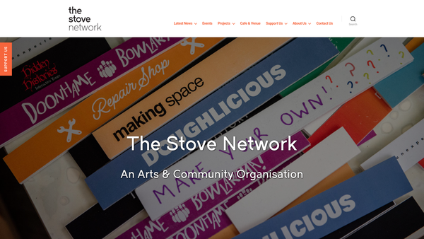 Screenshot of the The Stove Network Limited website