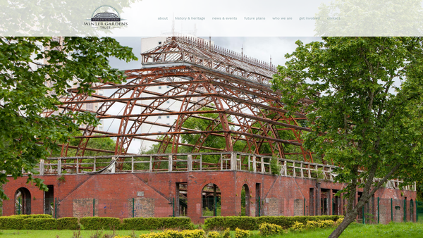 Screenshot of the Springburn Winter Garden Trust website