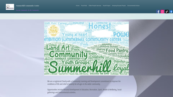 Screenshot of the Summerhill Community Centre website