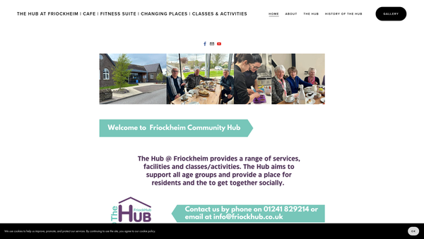 Screenshot of the Friockheim Community Hub Limited website