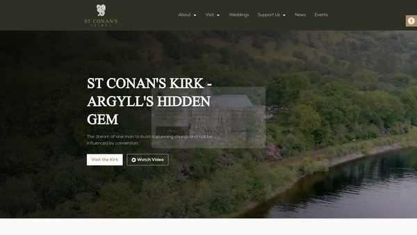 Screenshot of the Friends of Saint Conan's Kirk website