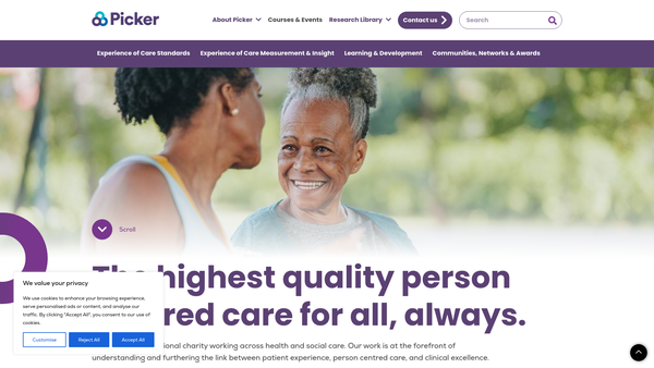 Screenshot of the Picker Institute Europe website