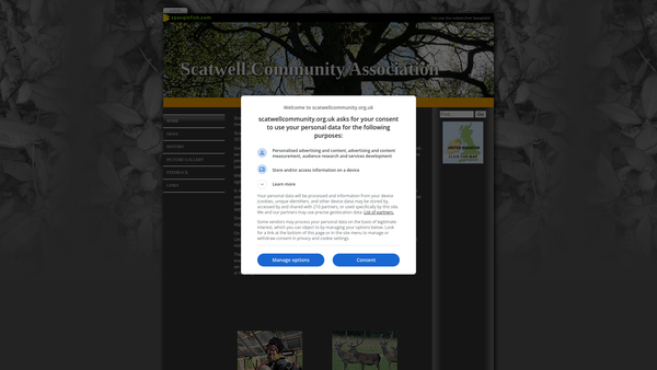 Screenshot of the Scatwell Community Association website