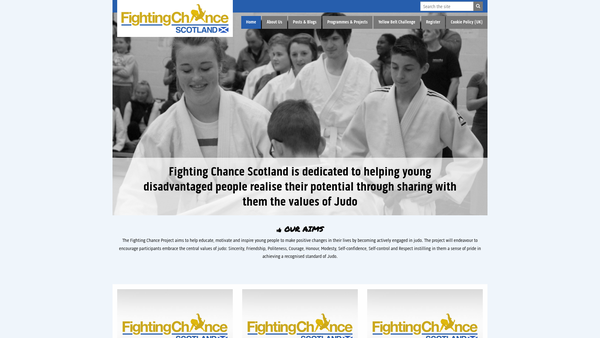Screenshot of the The Fighting Chance Project (Scotland) website